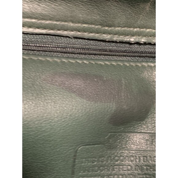 Coach Vintage Belt Green Backpack Leather Brand Logo Embossed USA Made Flaw - Picture 13 of 13